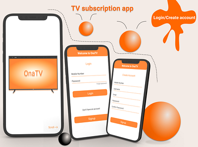 TV Subscription app UI design app design graphic design product design tv app design ui ux