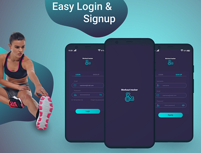 Workout tracker app mobile UI creative design graphic design mobile ui product design uiux