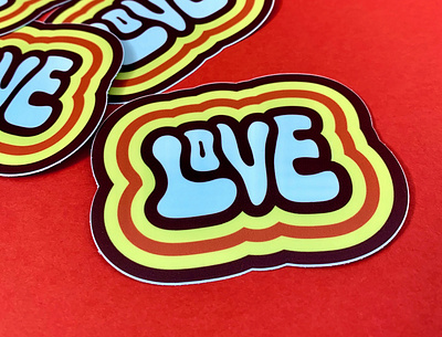 Love sticker FOR SALE logo love stickers typography