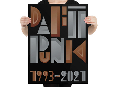 Daft Punk Poster gigposter music poster typography