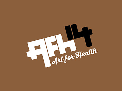 Art For Health 2014 Logo identity invitation logo poster typography