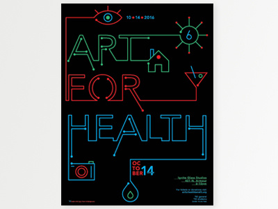 Art For Health Poster 2016 illustration poster silkscreen typography