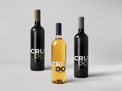 CRUDO Wine Labels graphicdesign logo packaging typography