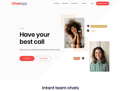 Homepage - Chat app Design