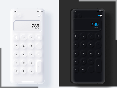 Neumorphic Calculator Light & Dark Theme