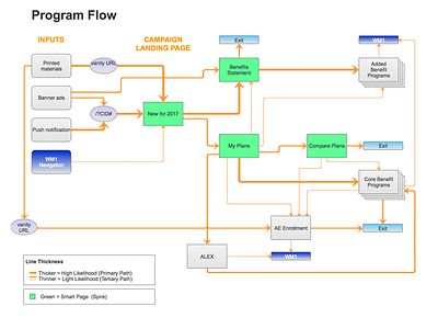 Campaign Program Flow Chart campaign flow experience flow chart planning program strategy ux