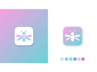 Dragonfly app design dragonfly icon illustration illustrator logo ui uiux webdesign