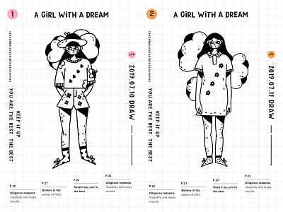 A Girl Have A Dream（part one） design doodle doodle art gril illustration line