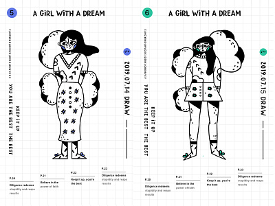A Girl Have A Dream（part three） illustration web 女孩 线条 黑白