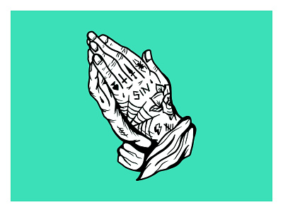 Sinner hand drawn hands illustration prayer sin tattoos