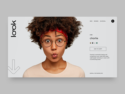 Look branding concept eyewear glasses logo typography ui ux web design website