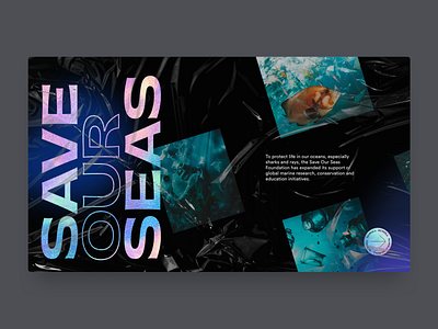 Save Our Seas landing page ocean plastic pollution sea sealife ui ux web design website