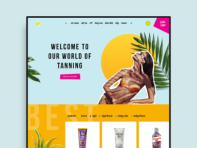 Bliss ecommerce tanning ui ux web design website