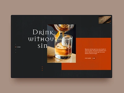 Tribal bar hospitality restaurant typography ui ux web design website