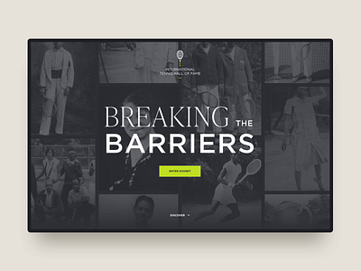 Breaking Barriers history tennis timeline ui ux web design website