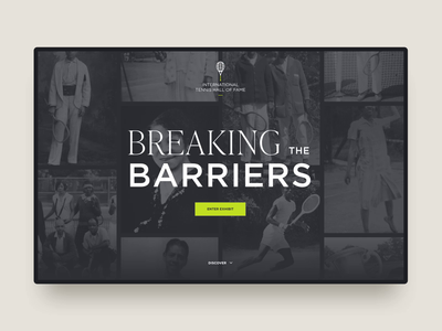 Breaking Barriers history tennis timeline ui ux web design website