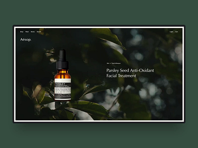 Aesop Concept aesop animation concept motion skincare ui ux web design website website concept