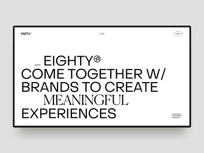 eighty® aniamtion concept motion ui ux web design website