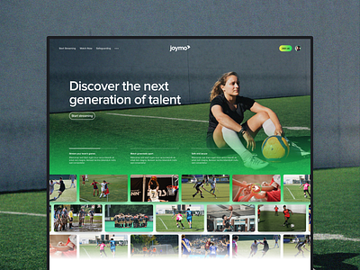 Jomyo sport streaming ui web design website