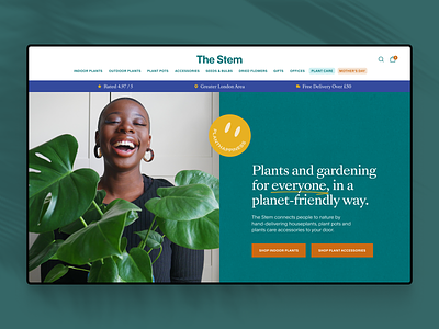 The Stem botanical ecommerce plants ui ux web design website