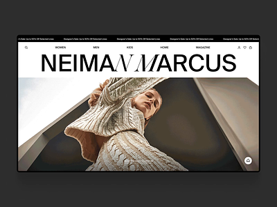 Neiman Marcus Concept ecommerce fashion retail store typography ui ux web design website