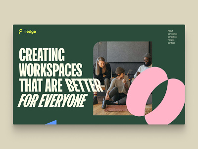 Fledge front portfolio site typography ui ux web design website workspace