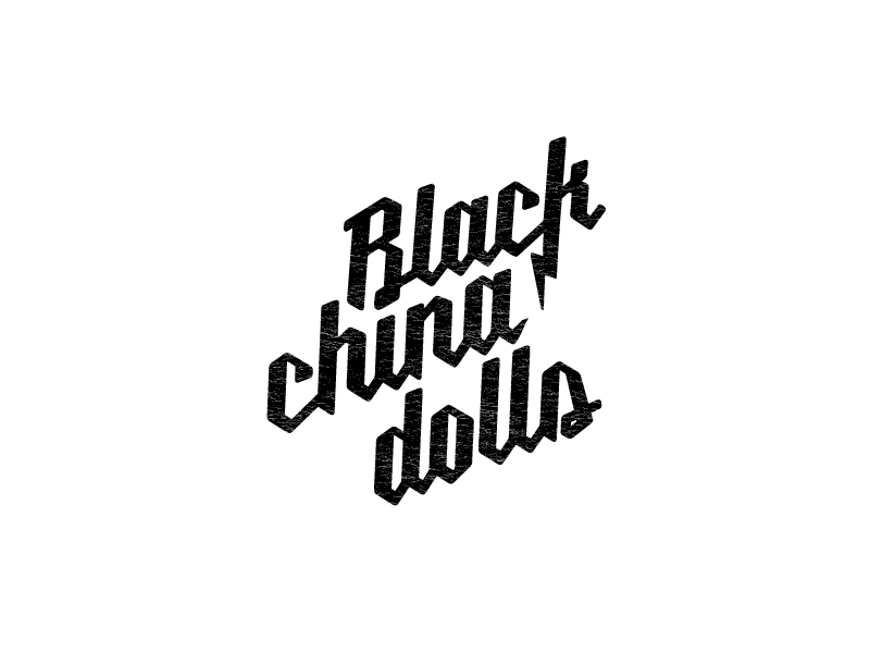 Black China Dolls band logo logotype music typography