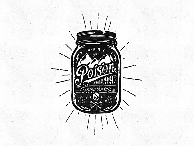 Name Your Poison alcohol hand drawn illustration poison skull typography