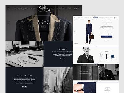 Charlie Allen Website Concept apparel bespoke fashion menswear web design webdesign website