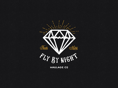 Fly By Night branding diamond drawn hand hand drawn illustration logo typography