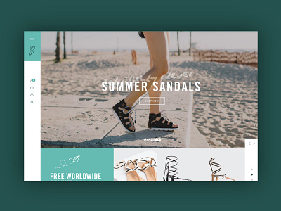 Slinks digital digital design ecommerce fashion footwear sandals web design website