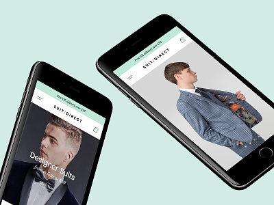 Suit Direct Website apparel digital ecommerce fashion menswear mobile responsive web design website