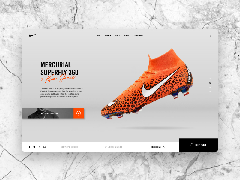 Kim Jones x Nike Mercurial Superfly 360 Football