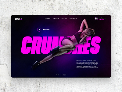 Shape Up concept fitness gym interface ui ux web website workout
