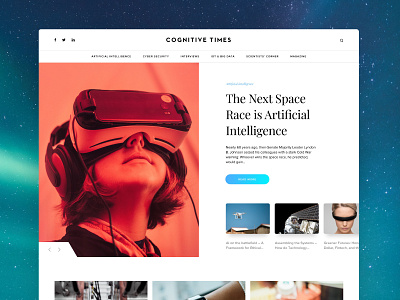 Cognitive Times — Concept B blog magazine magazine design ux ui ux design web design website