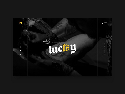 Lucky 13 branding digital design logo tattoo web web design website