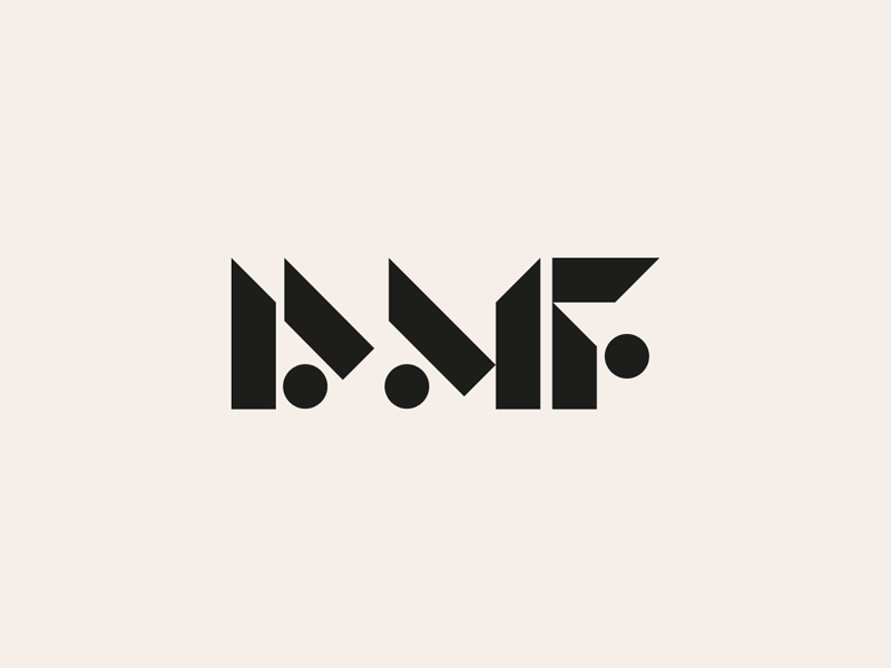 DMF acronym branding lettering logo logo design typography