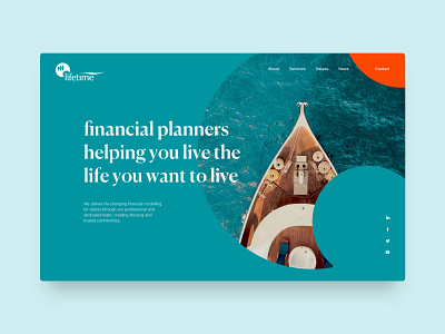 Lifetime Financial Management concept finance homepage ui ux design web design website