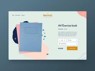 The Printsite — Printing for Schools books colourful commerce digital design doodle ecommerce education paint print school ui pack uiux ux website