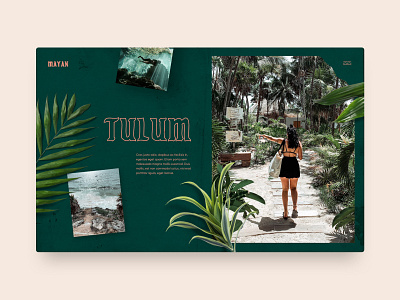 Tulum explore interface landing page mexico nature travel tulum typography ui ux web design website