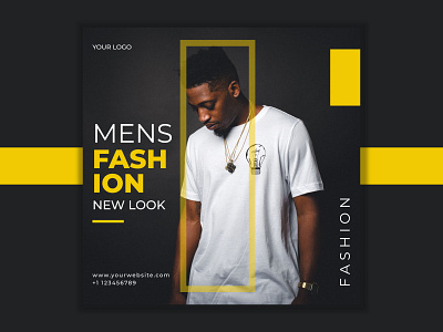 Men Fashion Social Media Poster branding design designs fashion typography