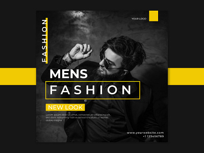 Men Fashion Social Media Post design fashion illustrator vector