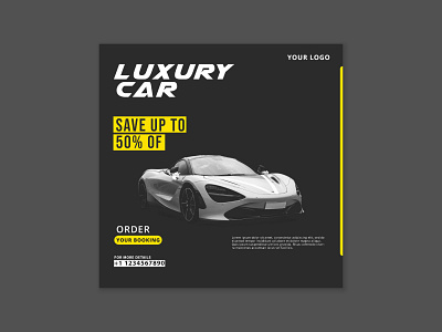 Luxury Car Social Media app cc design flat photoshop poster ui website