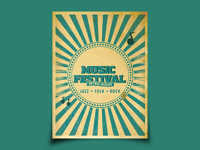 Retro music festival poster