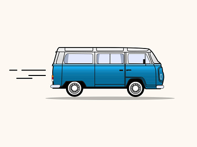 Volkswagen Kombi design flat illustration illustrator vector