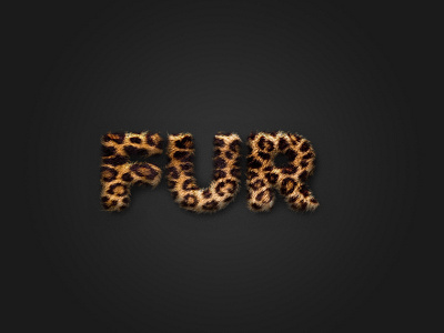 Fur Text design effect fur photoshop text typography