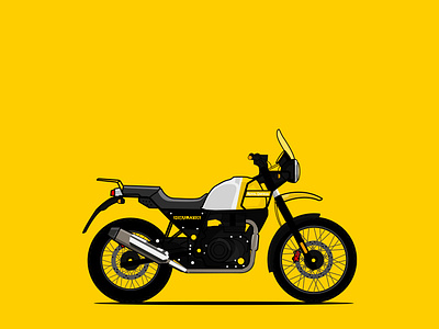 Himalayan Bike Illustration