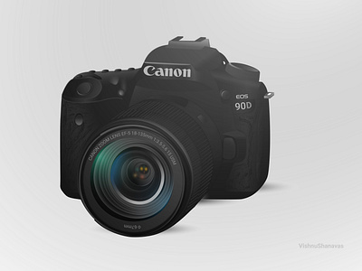 Canon 90D Vector Illustration