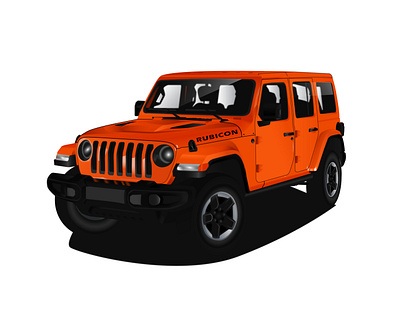 Jeep Wrangler car design illustration suv vector wrangler