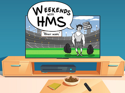 Weekends with HMS Huawei - Heavy Words branding comic strips design illustration